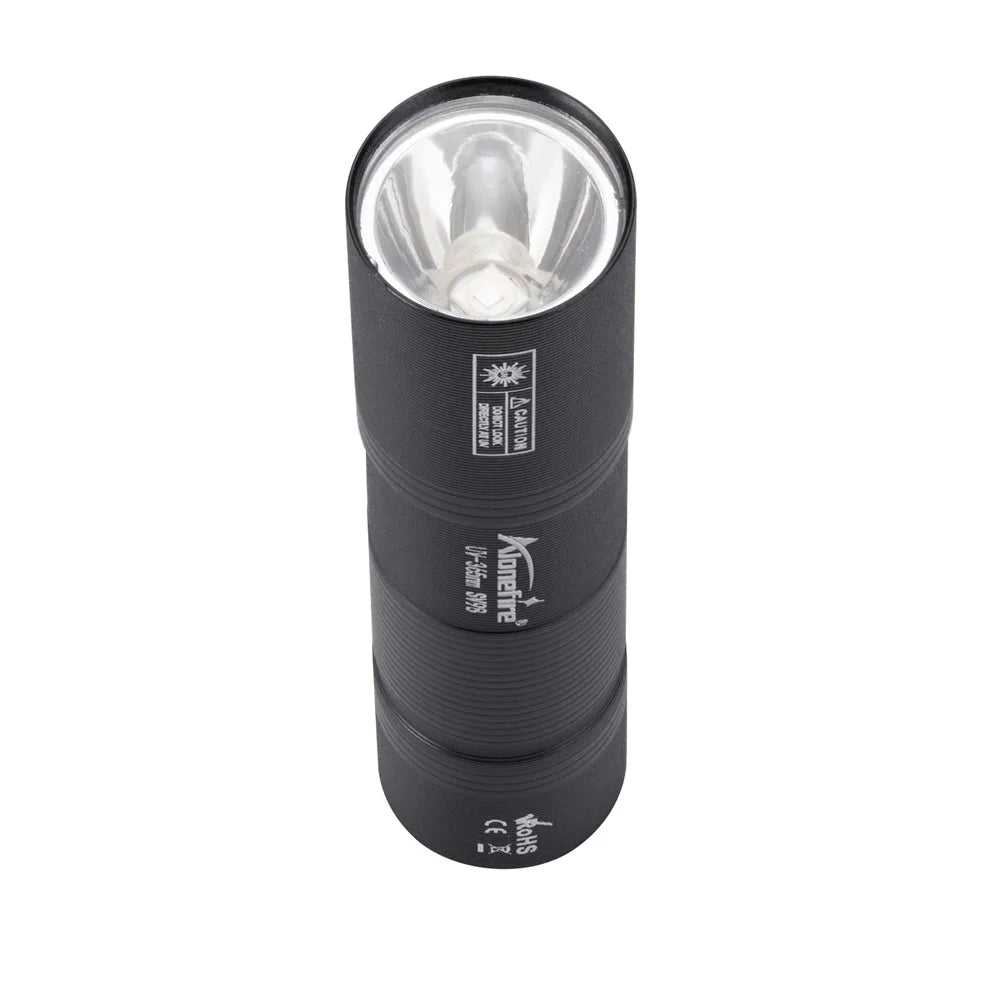 365Nm UV Flashlight USB Rechargeable Mini Palm Ultraviolet Nail Lamp Torch Pets Urine Cat Tinea Money Ore Marker Detection Light