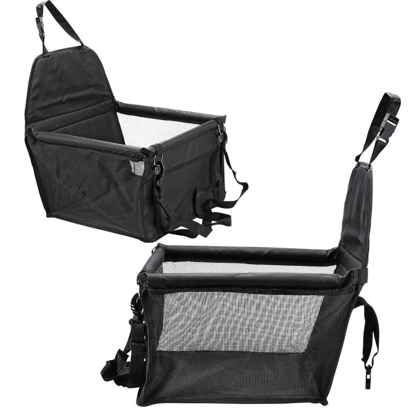 Folding Pet Dog Car Seat Safe Booster Cat Puppy Travel Carrier Bed Bag Basket UK