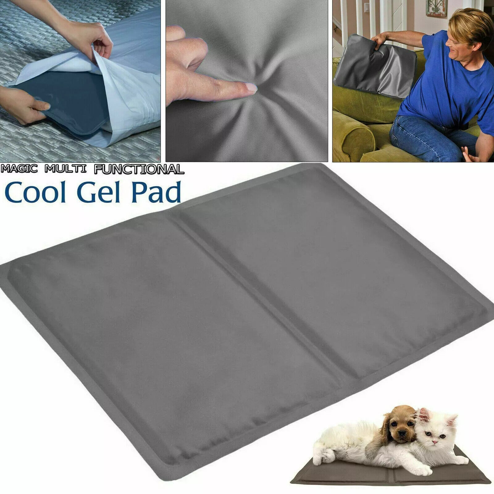 Pet Dog Cooling Mats Self Cool Gel Mat for Dogs Cats Heat Relief Pad