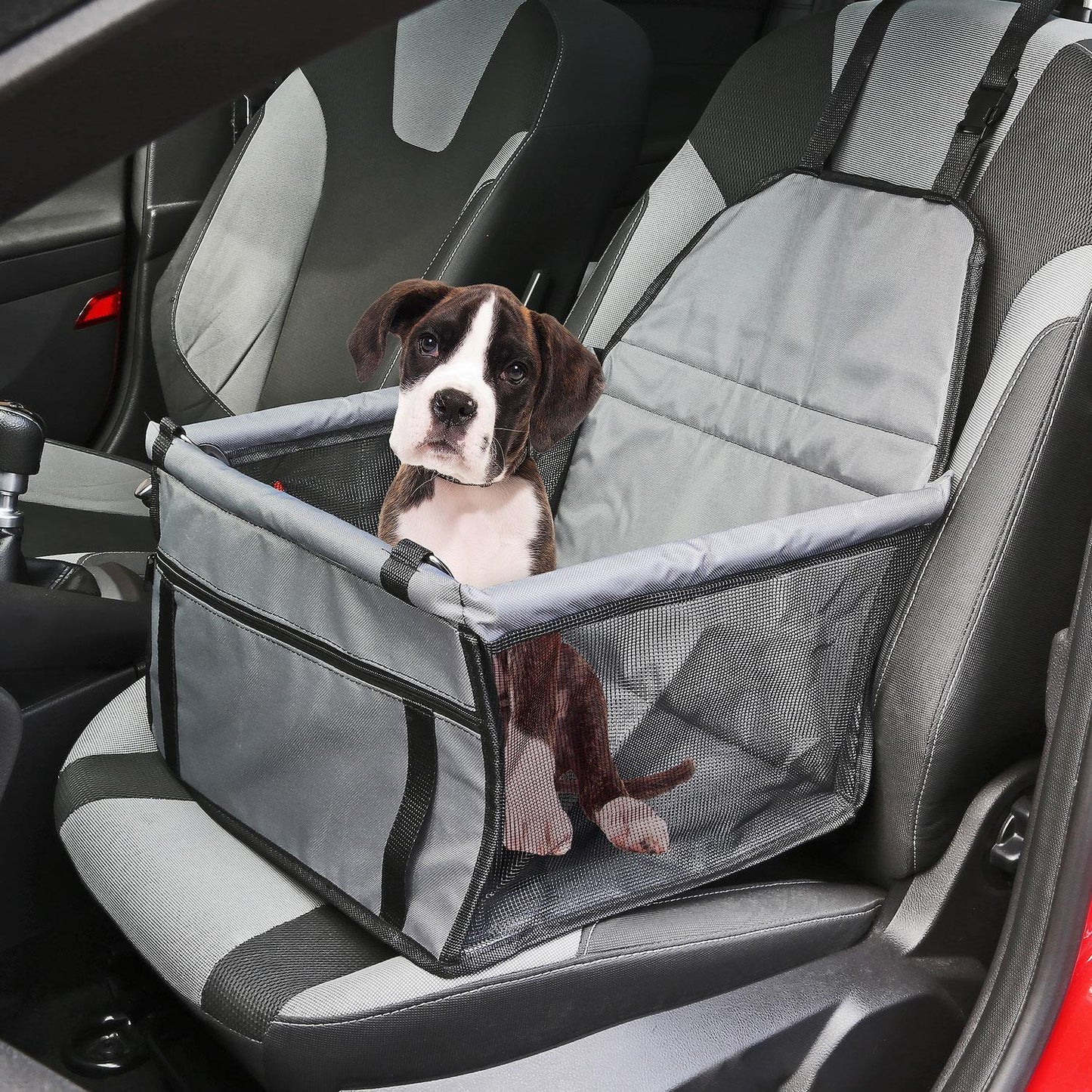 Folding Pet Dog Car Seat Safe Booster Cat Puppy Travel Carrier Bed Bag Basket UK