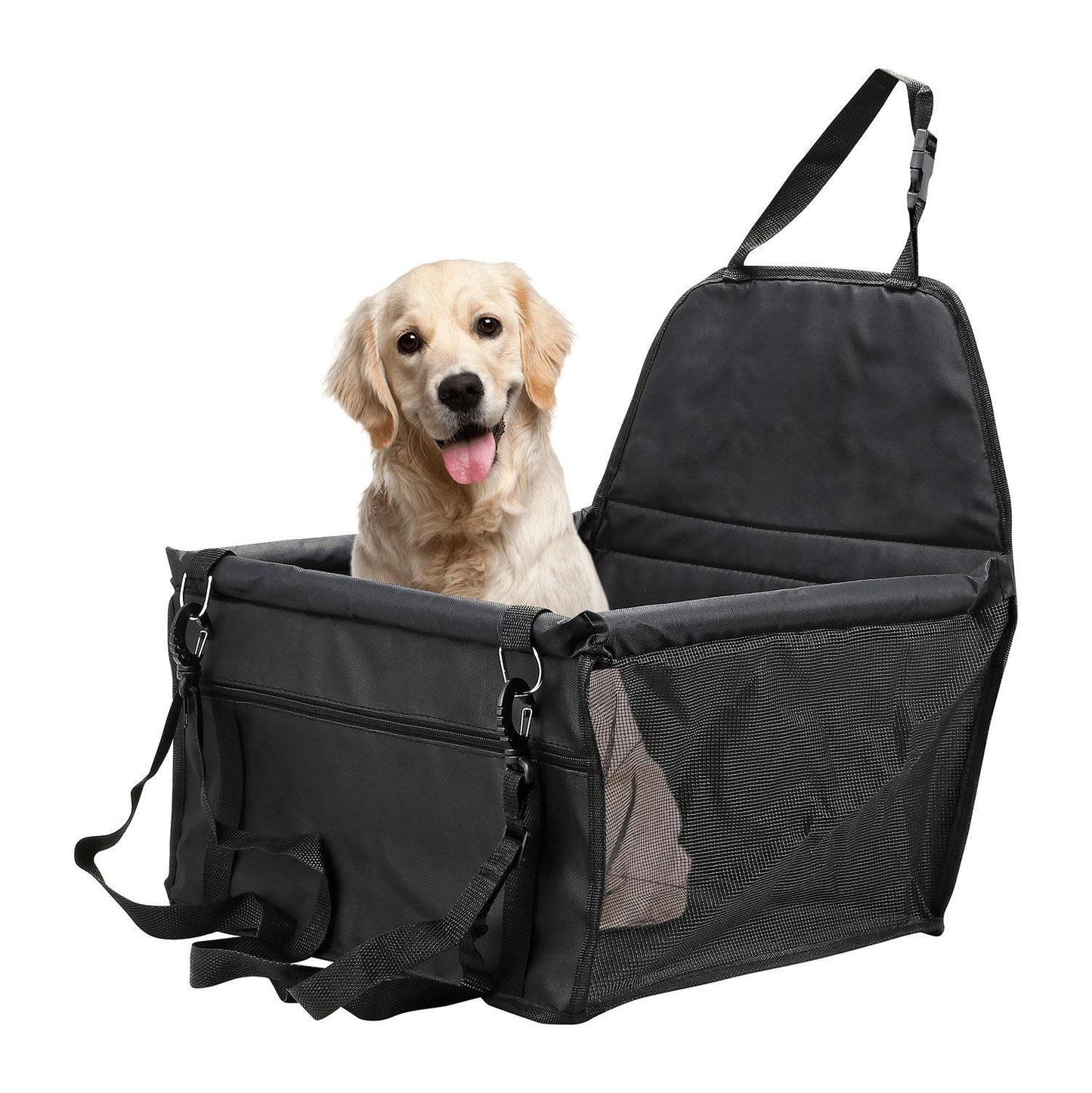 Folding Pet Dog Car Seat Safe Booster Cat Puppy Travel Carrier Bed Bag Basket UK