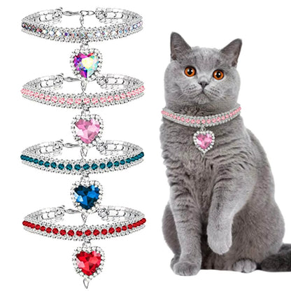 Pet Cats Wedding Pearls Collar Jeweled Dogs Collar Studded Glinting Rhinestones Wedding Necklace Costume Accessories Photo Props