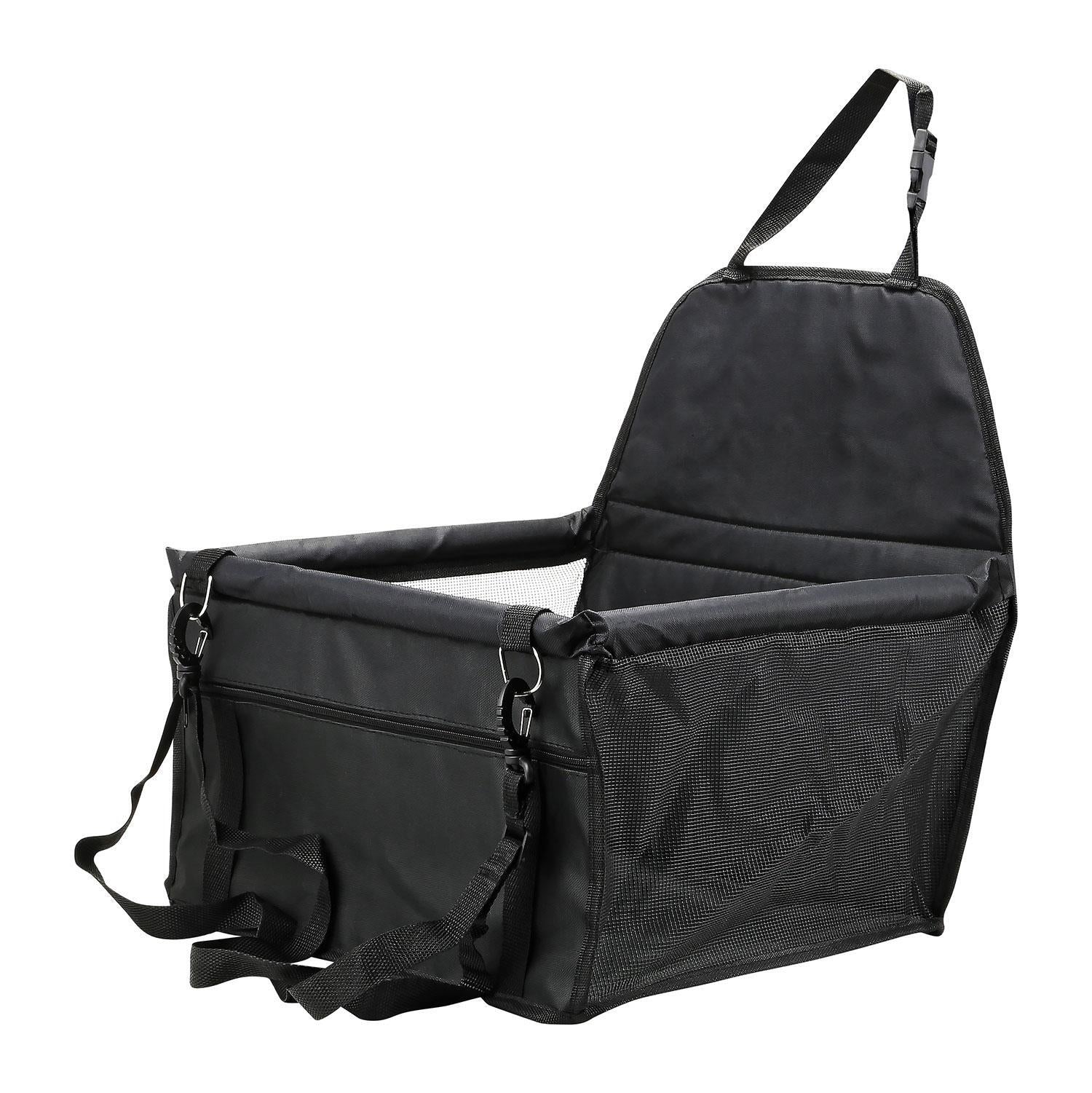 Folding Pet Dog Car Seat Safe Booster Cat Puppy Travel Carrier Bed Bag Basket UK
