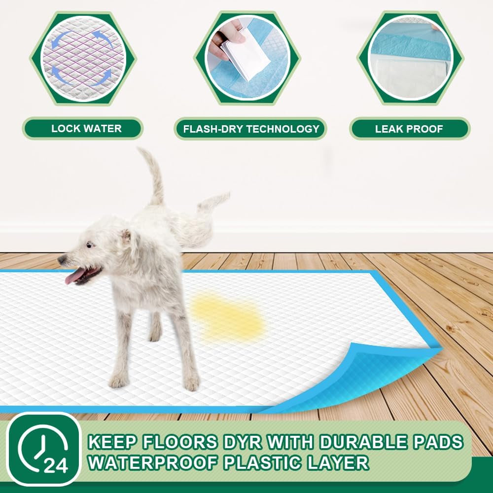 Dog Pee Pads and Puppy Training Pads Super Absorbent & Heavy Duty Potty Pads for Dogs and Pet Pads (Regular 22"X23", 100 Count)
