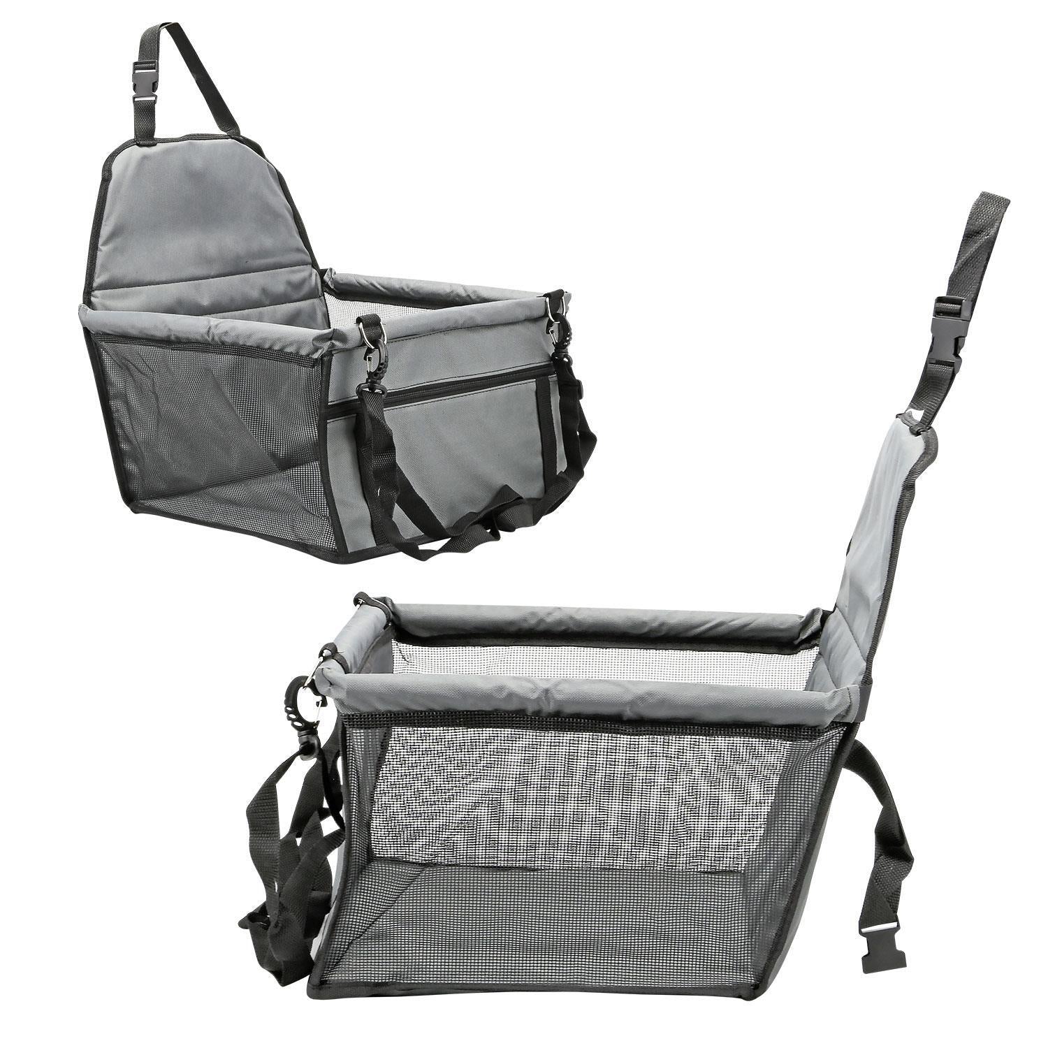 Folding Pet Dog Car Seat Safe Booster Cat Puppy Travel Carrier Bed Bag Basket UK