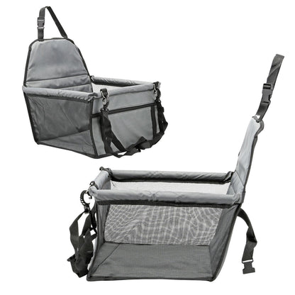Folding Pet Dog Car Seat Safe Booster Cat Puppy Travel Carrier Bed Bag Basket UK