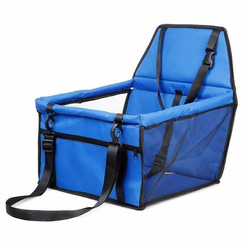 Folding Pet Dog Car Seat Safe Booster Cat Puppy Travel Carrier Bed Bag Basket UK