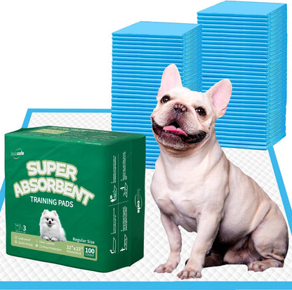 Dog Pee Pads and Puppy Training Pads Super Absorbent & Heavy Duty Potty Pads for Dogs and Pet Pads (Regular 22"X23", 100 Count)