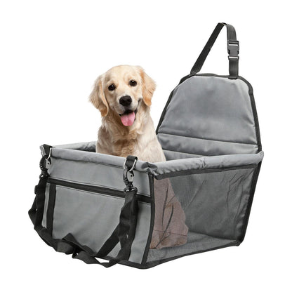 Folding Pet Dog Car Seat Safe Booster Cat Puppy Travel Carrier Bed Bag Basket UK